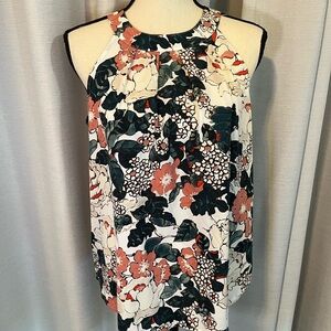 NWOT LOFT Multicolor Floral Halter Blouse
